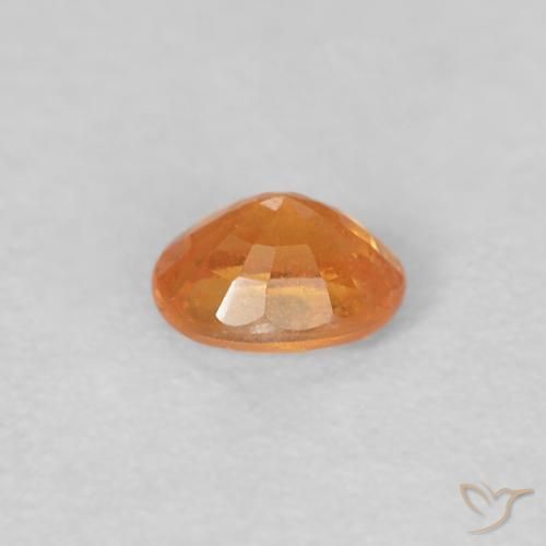 Spessartite Garnet Gemstone in 4 x 3.1 mm Size for Sale, Spessartite Garnet Stone in Honey Orange Color