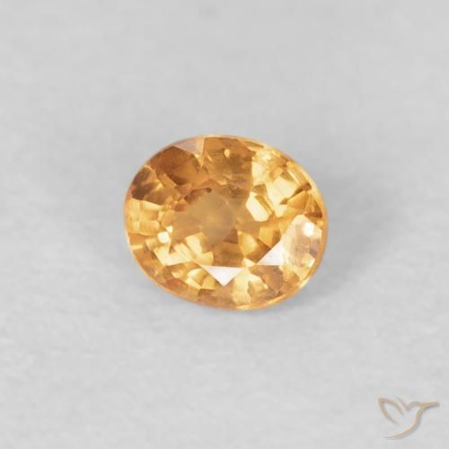 0.26 ct Orange Spessartite Garnet Stone, Natural Spessartite Garnet in Oval Facet Shape for Sale