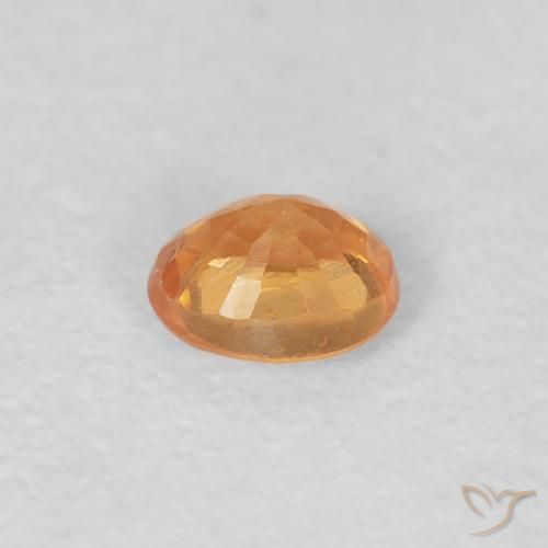 Spessartite Garnet Gemstone in 3.9 x 3.3 mm Size for Sale, Spessartite Garnet Stone in Intense Orange Color