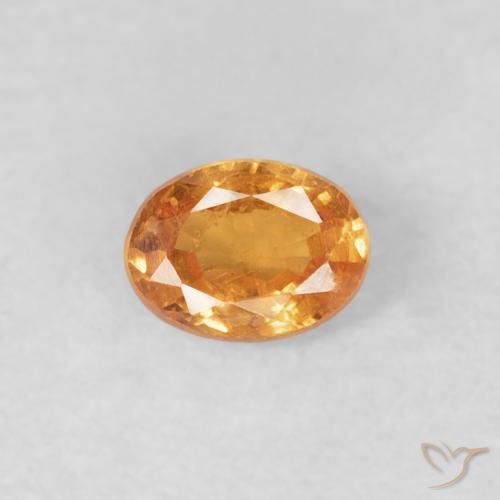 0.25ct Natural Medium Orange Spessartite Garnet, Oval, VS