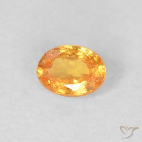 0.25 ct Orange Spessartite Garnet Stone, Natural Spessartite Garnet in Oval Facet Shape for Sale