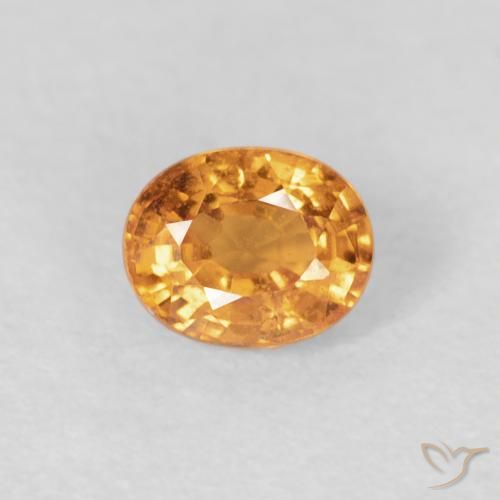 0.53ct Natural Medium Orange Spessartite Garnet, Oval, VS