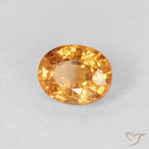 0.53 ct Orange Spessartite Garnet Stone, Natural Spessartite Garnet in Oval Facet Shape for Sale