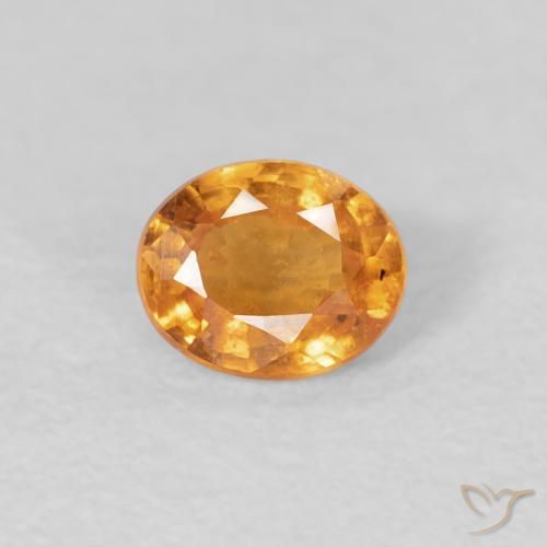 0.45ct Natural Medium Orange Spessartite Garnet, Oval, VS