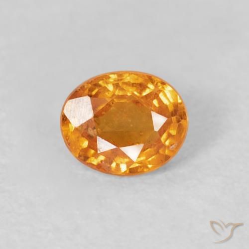 0.41ct Natural Apricot Orange Spessartite Garnet, Oval, VS