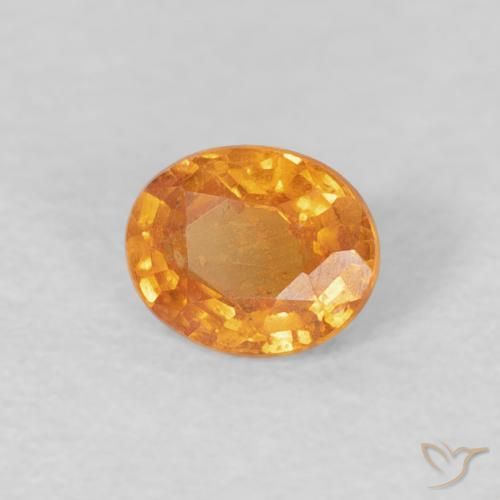 0.41 ct Orange Spessartite Garnet Stone, Natural Spessartite Garnet in Oval Facet Shape for Sale