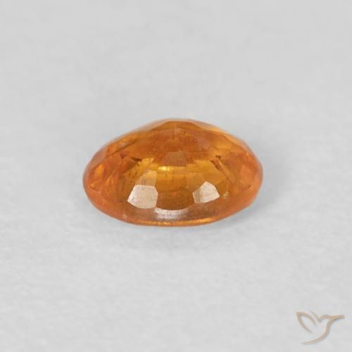 Spessartite Garnet Gemstone in 4.8 x 4 mm Size for Sale, Spessartite Garnet Stone in Apricot Orange Color