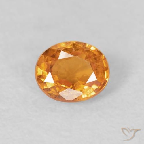 0.46ct Natural Bright Orange Spessartite Garnet, Oval, VS