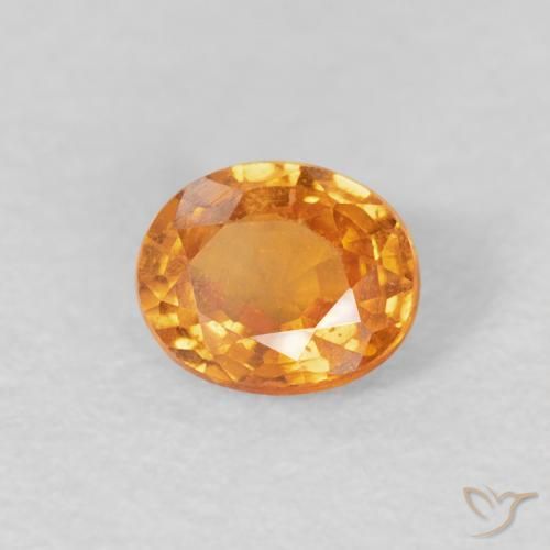 0.46 ct Orange Spessartite Garnet Stone, Natural Spessartite Garnet in Oval Facet Shape for Sale
