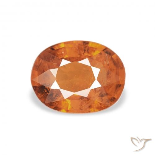 1.04ct Natural Medium Dark-Orange Spessartite Garnet, Oval, VS-SI