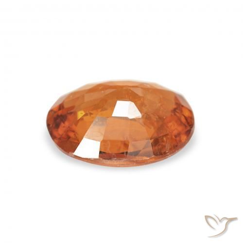 Spessartite Garnet Gemstone in 7.3 x 5.7 mm Size for Sale, Spessartite Garnet Stone in Medium Dark-Orange Color
