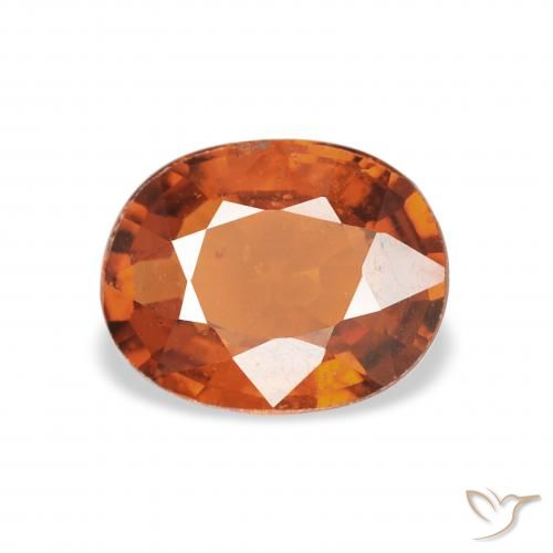1.25ct Natural Deep Orange Spessartite Garnet, Oval, VS