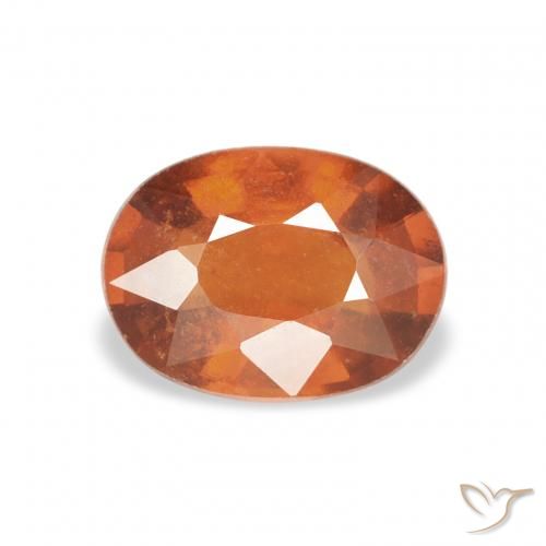 0.92ct Natural Deep Orange Spessartite Garnet, Oval, VS