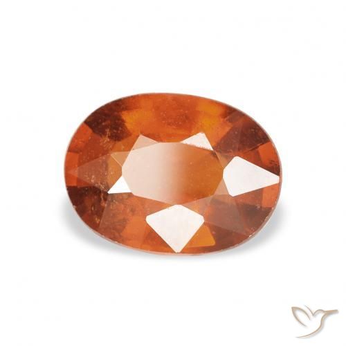 0.92 ct Orange Spessartite Garnet Stone, Natural Spessartite Garnet in Oval Facet Shape for Sale