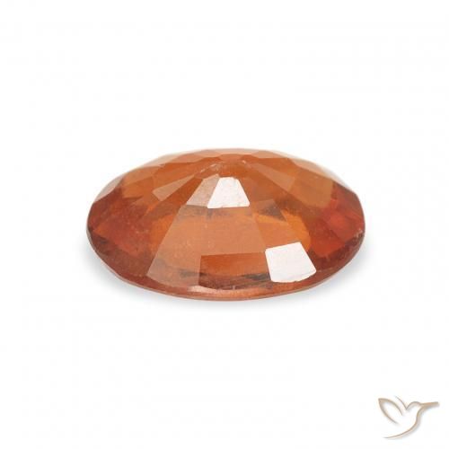 Spessartite Garnet Gemstone in 7.3 x 5.4 mm Size for Sale, Spessartite Garnet Stone in Deep Orange Color