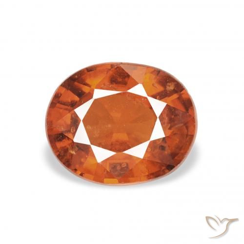 1.28ct Natural Medium Dark-Orange Spessartite Garnet, Oval, VS-SI