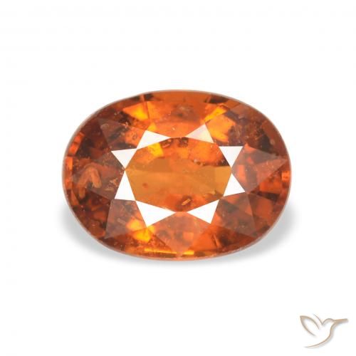 1.32ct Natural Deep Orange Spessartite Garnet, Oval, VS-SI