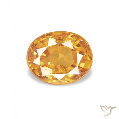 0.58ct Orange-Gold Spessartite Garnet, Oval, VS