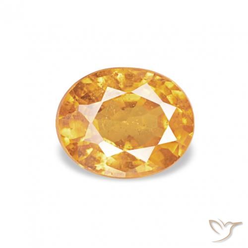 0.61ct Medium Orange Spessartite Garnet, Oval, VS