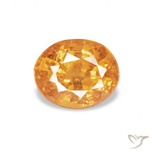 0.63ct Medium Orange Spessartite Garnet, Oval, VS