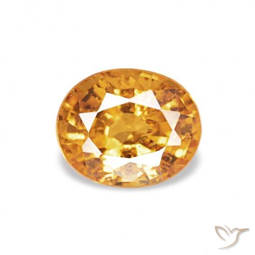 0.56ct Orange-Gold Spessartite Garnet, Oval, VS-SI