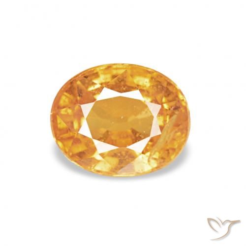 0.60ct Medium Orange Spessartite Garnet, Oval, VS-SI