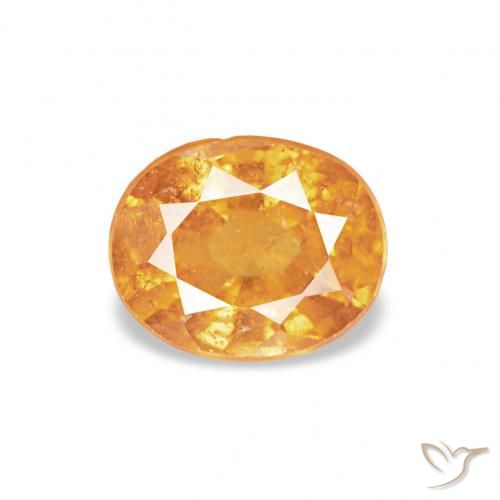 0.60ct Orange-Gold Spessartite Garnet, Oval, VS-SI