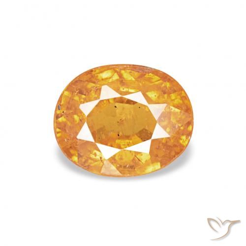 0.61ct Orange-Gold Spessartite Garnet, Oval, VS-SI