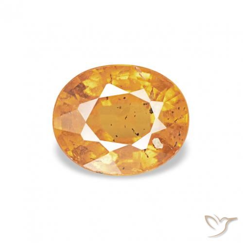 0.60ct Orange-Gold Spessartite Garnet, Oval, VS-SI