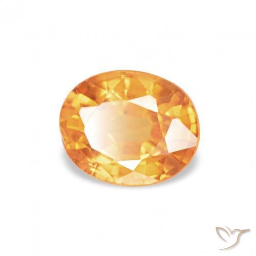 0.55 ct Orange Spessartite Garnet Stone, Natural Spessartite Garnet in Oval Facet Shape for Sale