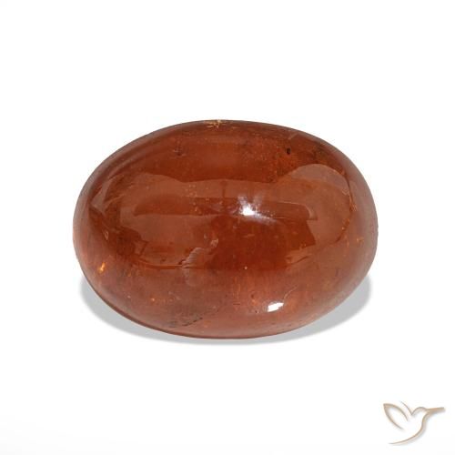 6.28 ct Orange Spessartite Garnet Gemstone, Spessartite Garnet Gem in Oval Cabochon Shape for Sale.