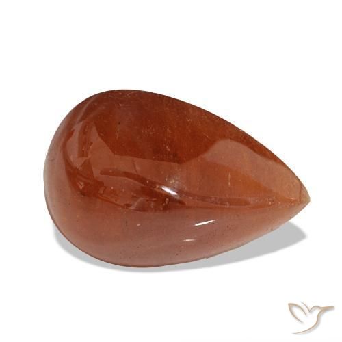 13.89 ct Orange Spessartite Garnet Stone, Natural Spessartite Garnet in Pear Cabochon Shape for Sale