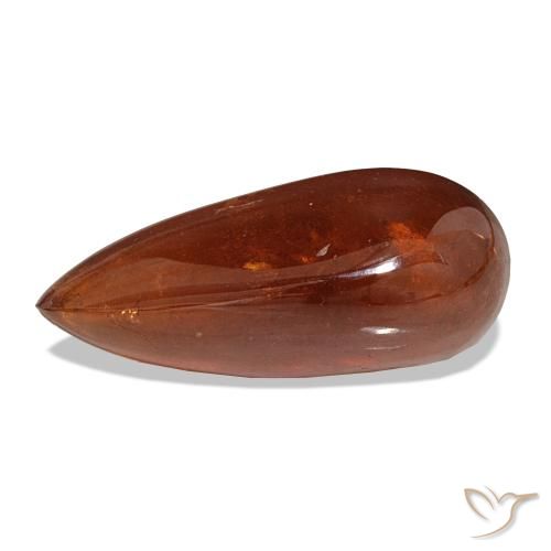 29.90ct Deep Orange Spessartite Garnet Gemstones, Pear Shape, Translucent
