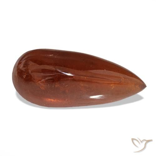 29.90 ct Orange Spessartite Garnet Stone, Natural Spessartite Garnet in Pear Cabochon Shape for Sale