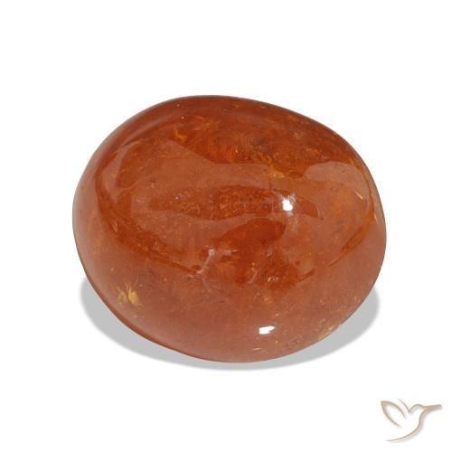 23.05 ct Orange Spessartite Garnet Stone, Natural Spessartite Garnet in Oval Cabochon Shape for Sale