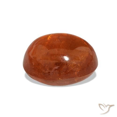 Spessartite Garnet Gemstone in 9.5 x 7.7 mm Size for Sale, Spessartite Garnet Stone in Medium Orange Color