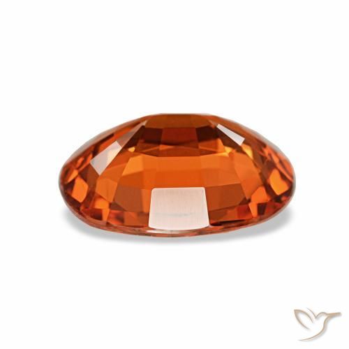 Spessartite Garnet Gemstone in 9 x 7.3 mm Size for Sale, Spessartite Garnet Stone in Reddish Orange Color