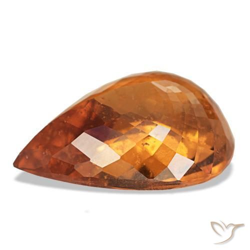 Spessartite Garnet Gemstone in 14.7 x 11.3 mm Size for Sale, Spessartite Garnet Stone in Deep Orange Color