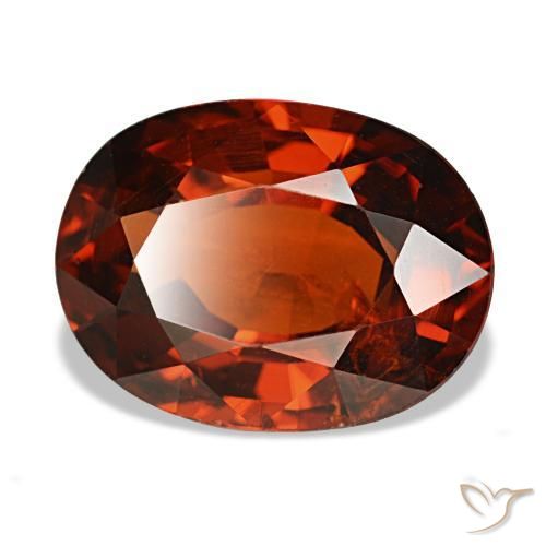 4.00 ct Red Spessartite Garnet Stone, Natural Spessartite Garnet in Oval Facet Shape for Sale