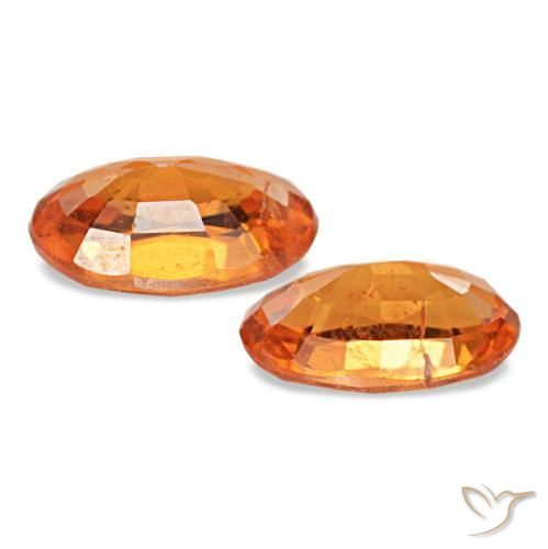 Spessartite Garnet Gemstones in 6 x 4 mm (calibrated) Size for Sale, Spessartite Garnet Stones in Fire Orange Color