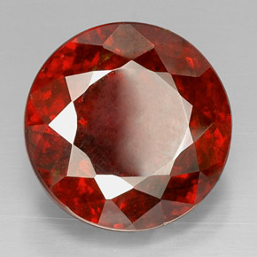 27.80 ct Orange Sphalerite Stone, Natural Sphalerite in Round Facet Shape for Sale