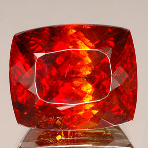 58.99 ct Orange Sphalerite Gemstone, Sphalerite Gem in Cushion-Cut Shape for Sale.