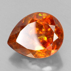 19.7 Carat Orange Sphalerite Gem from Mexico Natural and Untreated