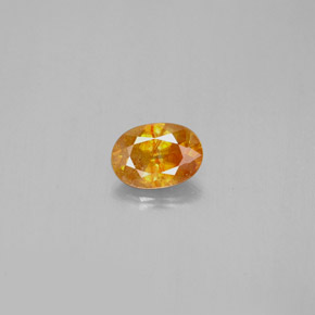 0.72 ct Orange Sphalerite Gemstone, Sphalerite Gem in Oval Facet Shape for Sale.