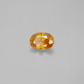 0.72 ct Orange Sphalerite Stone, Natural Sphalerite in Oval Facet Shape for Sale