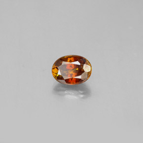 0.75 ct Orange Sphalerite Stone, Natural Sphalerite in Oval Facet Shape for Sale