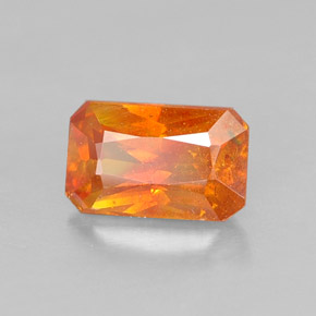 0.68 ct Orange Sphalerite Stone, Natural Sphalerite in Octagon Facet Shape for Sale