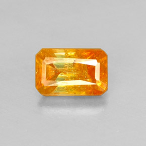 0.58 ct Yellow Sphalerite Gemstone, Sphalerite Gem in Octagon Facet Shape for Sale.