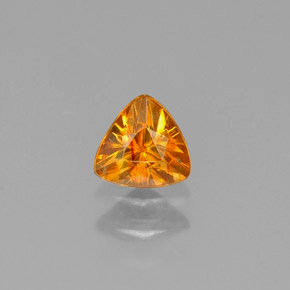 0.32 ct Yellow Sphalerite Gemstone, Sphalerite Gem in Trillion Facet Shape for Sale.