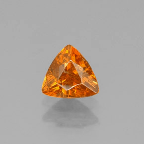 0.50 ct Orange Sphalerite Gemstone, Sphalerite Gem in Trillion Facet Shape for Sale.